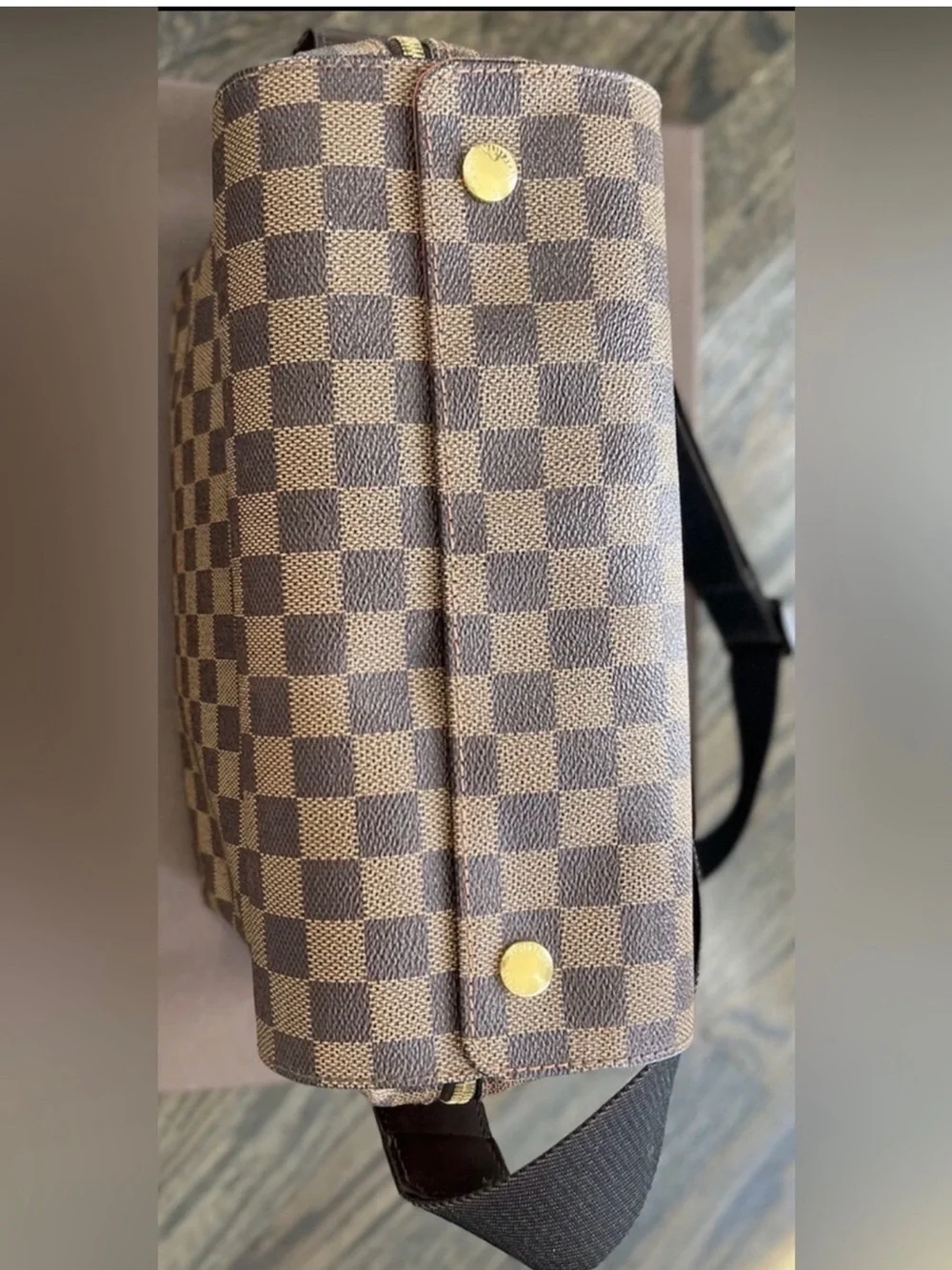 Louis Vuitton Men's Brown Checkered Messenger Bag - Canvas Shoulder Bag - Picture 9 of 12